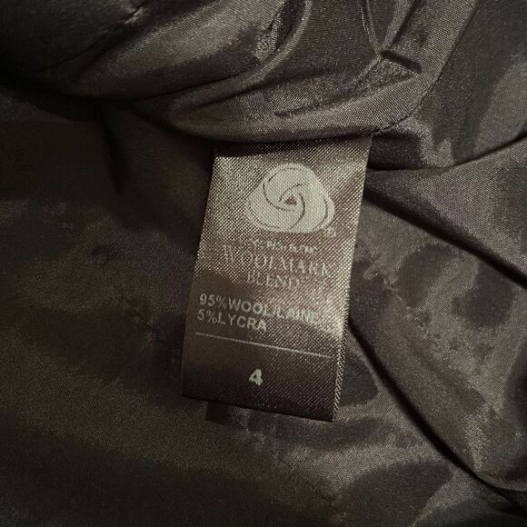 Elie Tahari Black Wool Blend Professional Blazer Size 4 - Picture 5 of 6